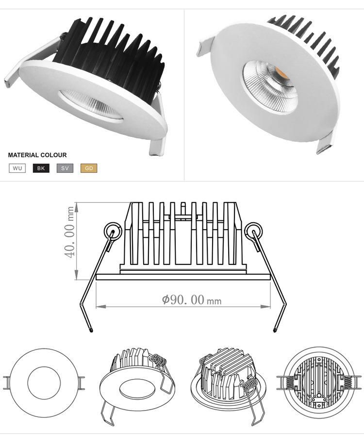 China Supply Energy Saving Lamp 10W/15W LED Down Light Ceiling Light