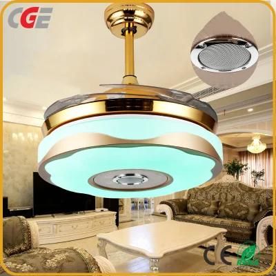 Ceiling Fan Light MP3+ Bluetooth Golden Ceiling Fan Light Bluetooth Audio