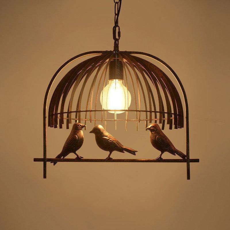 Nordic Bird Chandelier Bedroom Amercian Country Drop Light Kitchen Restaurant Cafe Cage Chandelier (WH-VP-115)