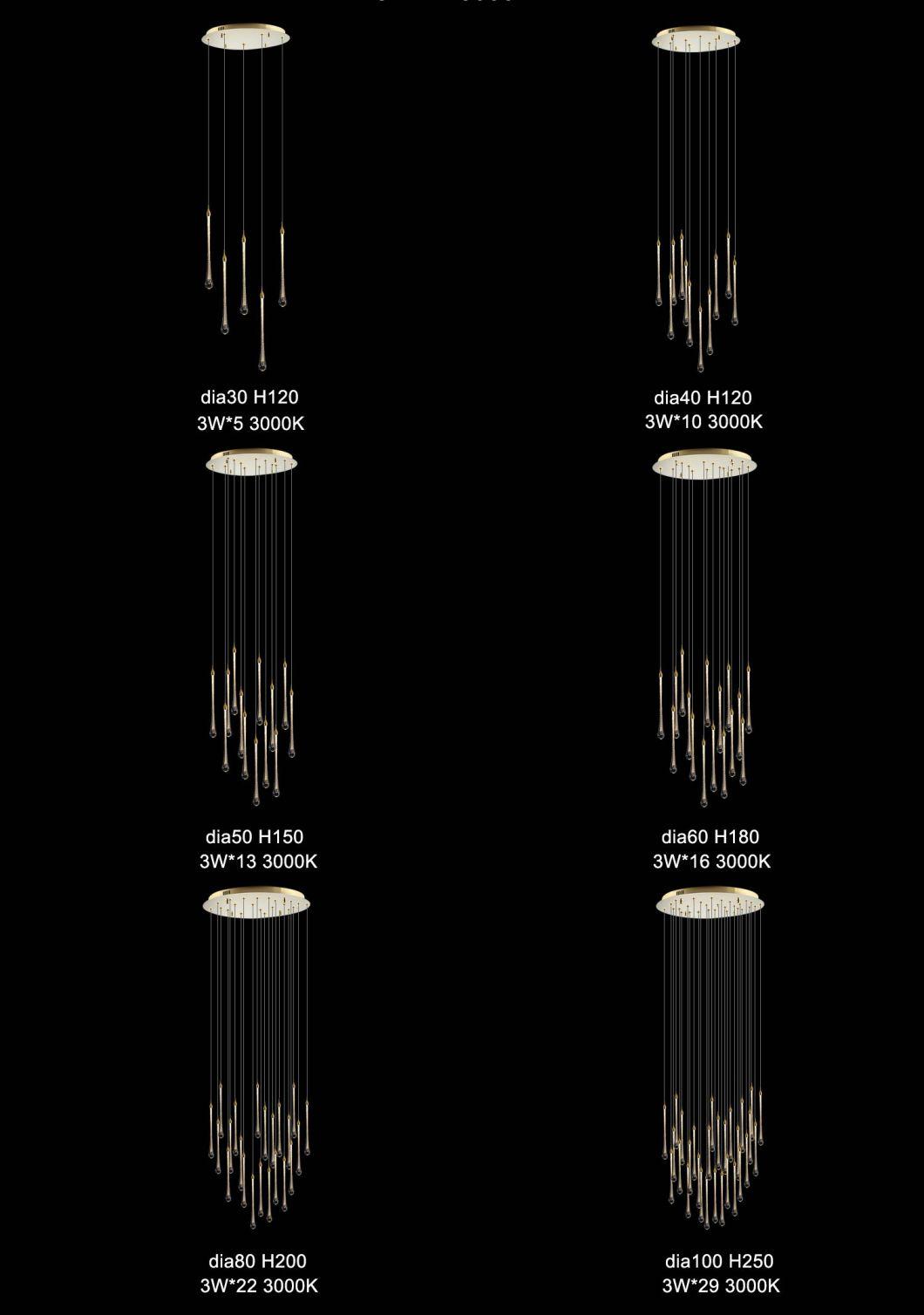 Golden Warm Lighting 3000K Metal 22*3W Crystal Chandelier Lighting