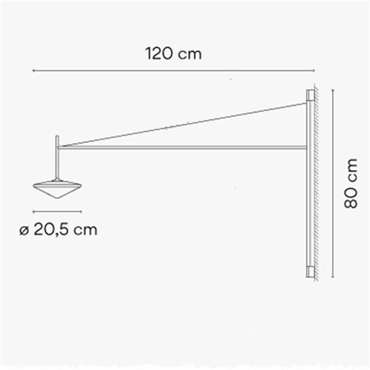Nordic Glass Wall Light Designer Minimalist Black Arm Adjustable Villa Hall Background Restaurant Wall Lamp (WH-AP-151)