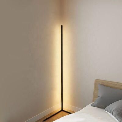 Tube Light New Design Black RGB Remote Control LED Corner Floor Lamp