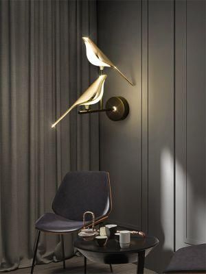 Magpie Wall Lamp Interior Decoration Bird Wall Lights Fixtures Acrylic Lampshade LED LED Wall Lamp