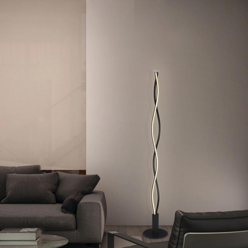 Masivel Simple Spiral Curved LED Floor Lamp for Home Hotel
