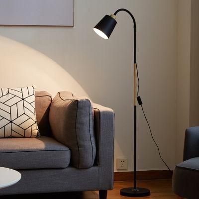 Nordic White Black Wood Color Floor Lamp Modern E27 Floor Lamps Standing Simple LED Corner Floor Lamp (WH-MFL-23)