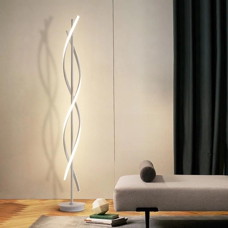 Minimalist Floor Lamp for Living Room Bedroom Spiral Lamp LED Floor Lamp (WH-MFL-08)