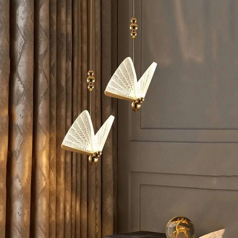 Butterfly Design Crystal Chandelier Hotel Lobby Exhibition Hall Pendant Lamp