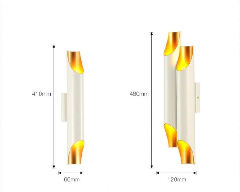 Modern Design Wall Lamps Rustic Sconce Lighting for Bedroom/ Living Room White+Gold Home Decoration Wall Lamp Indoor Modern