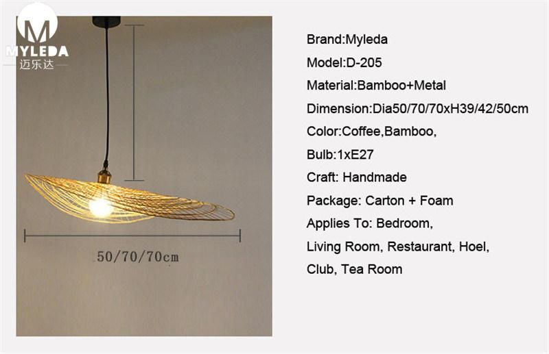 Chinese Style Shade Restaurant Stair Bamboo Pendant Light