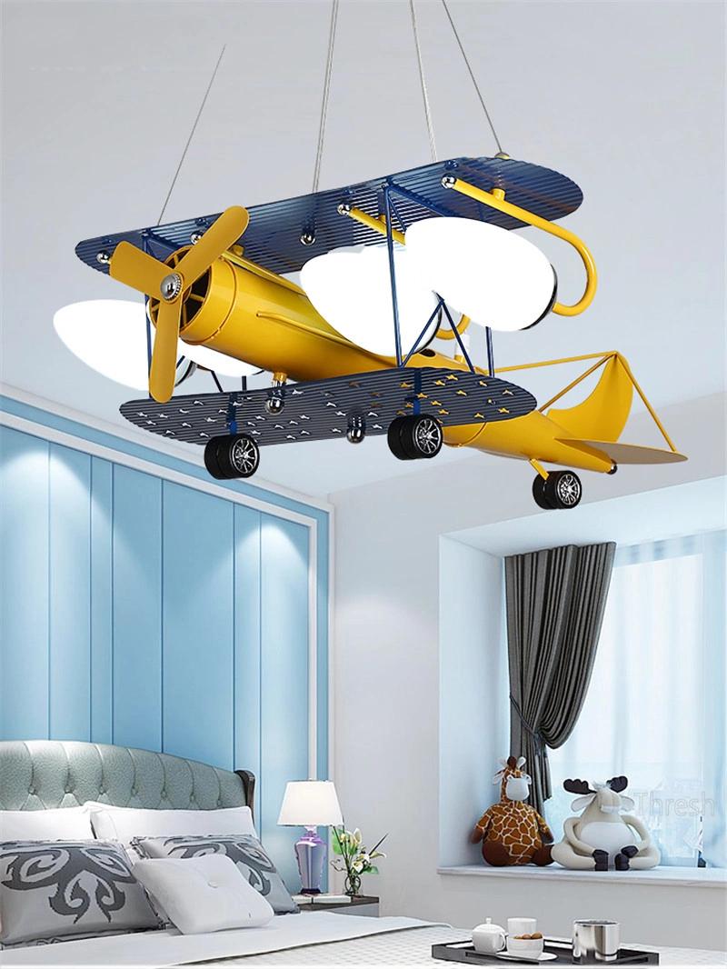 Kids Room Lamp for Children Chandelier E27 Airplane Hanging Lamp Ceiling Lights for Bedroom (WH-MA-147)