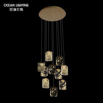 Wholesale Indoor Lighting Warm 3000K Metal Crystal 10*3W Chandelier Luxury