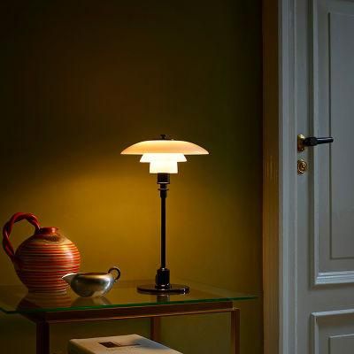 Umbrella Shade Vintage Style Household Table Lamp Nightstand Light Lamp