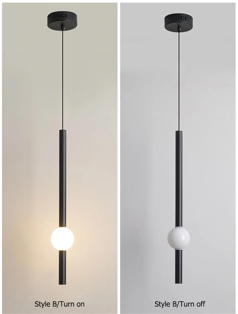 Bar Restaurant Dining Room Kitchen Hanging Lights Modern Simple Iron Glass Indoor Home Decor LED Pendant Lights Fixtures