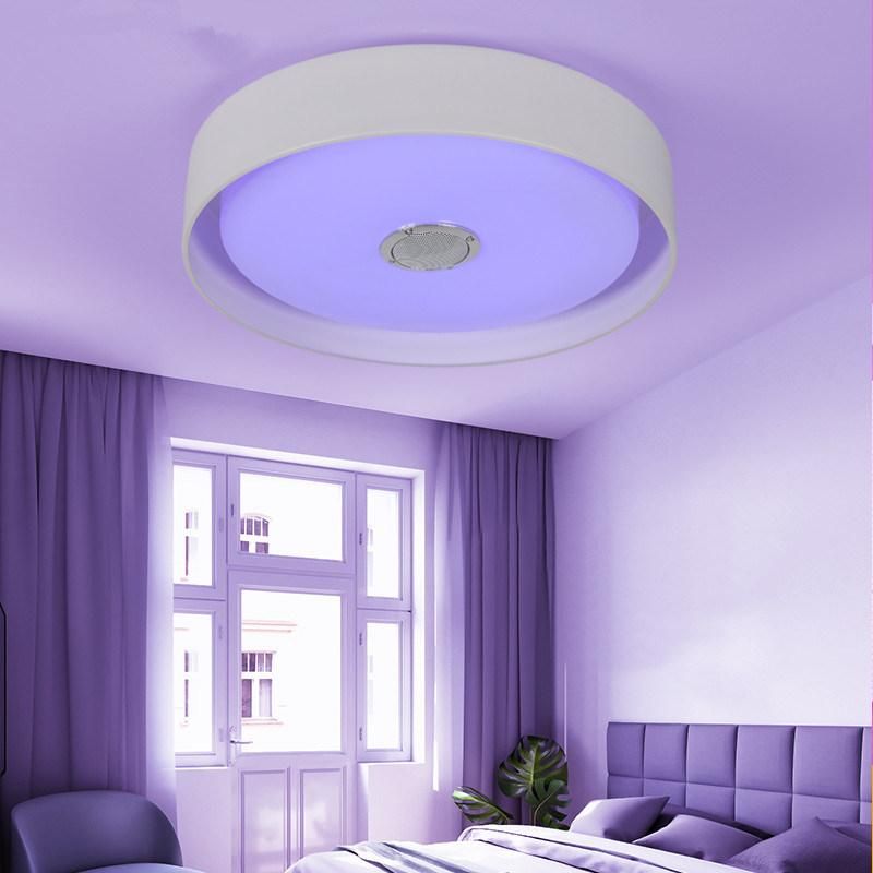 Modern LED Ceiling Lights RGB Dimmable 36W APP Remote Control Bluetooth Music Light (WH-MA-40)