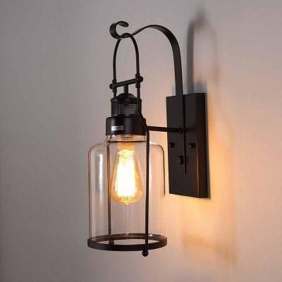 Loft Retro Iron Garden Yard Wall Lamp Balcony Glass Outdoor Wall Light (WH-VR-42)