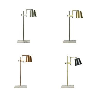 Domestic and Office Table Lamp Modern Decorative Luminous LED Metal Desk Lamp for Study Room Bedroom