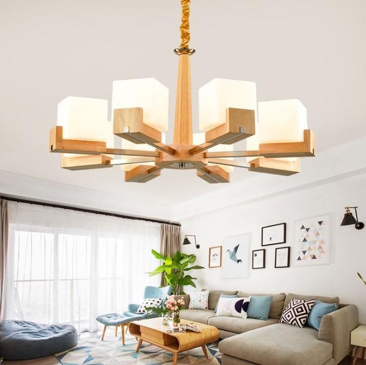 Project Wood Decorative Modern Wooden Pendant Light for Hotel