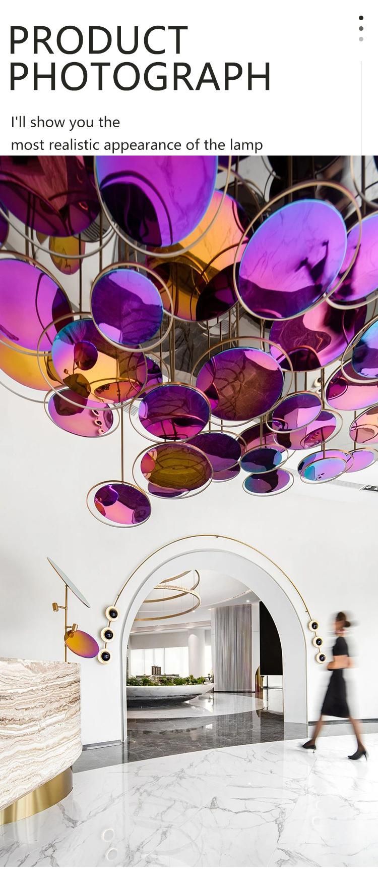 New Product Stairway Villa Show Room Commercial Luxury Modern Custom LED Chandelier Lamp