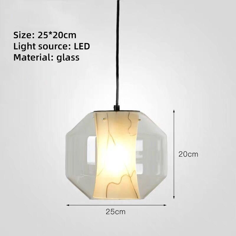 Nordic Modern Marble Pendant Lights Hall Restaurant Hotel Glass Pendant Lamp (WH-AP-204)