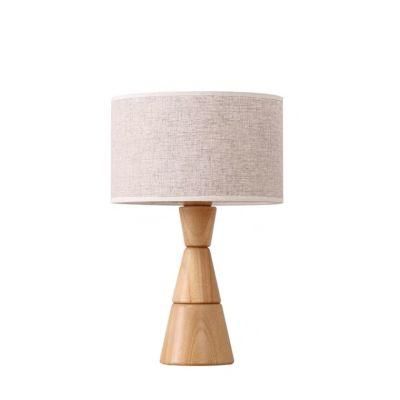 Creative Japanese Log Table Lamp Bedroom Bedside Living Room Simple Modern Warm Light Retro Solid Wood Dimming Table Lamp