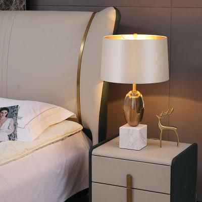 Marble Vintage Style Table Lamp Nightstand Lamp Bedside Reading Light