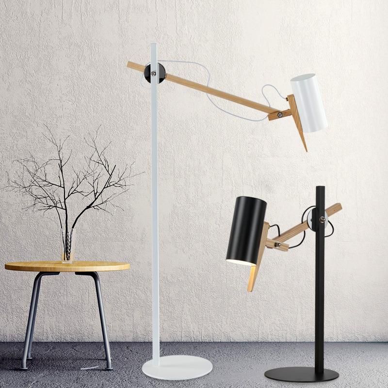 Factory Direct Sale Nordic Logs Adjustable Mechanical Rocker Table Lamp Modern Study Work Designer Lamp