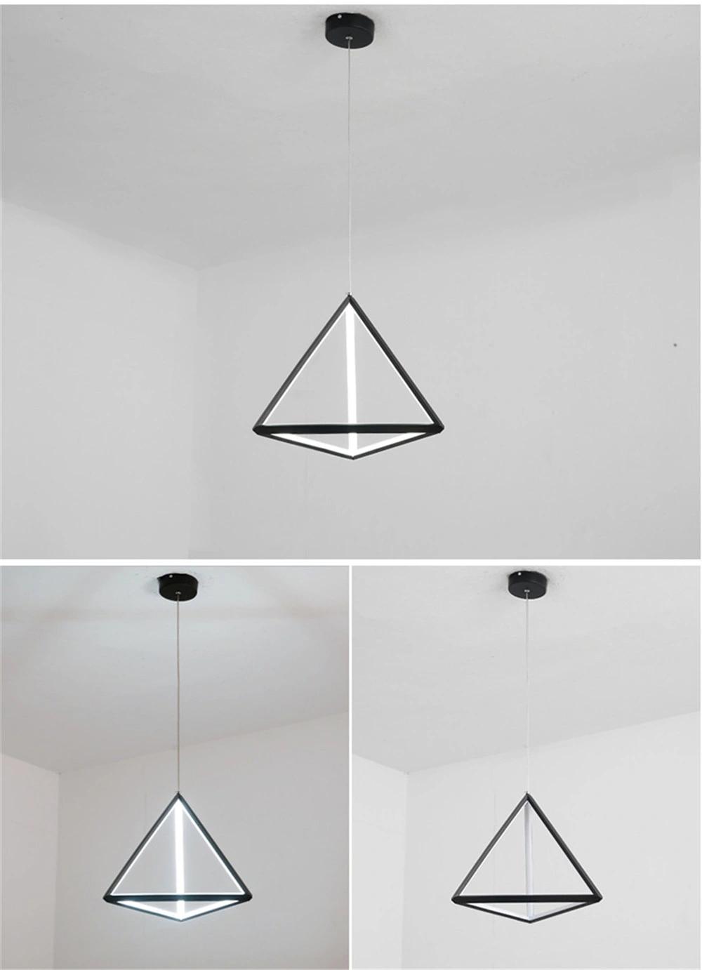 Modern Geometric Lines Triangle Pendant Lights Creative Personality Living Room Pendant Lamp Restaurant Dining Room Hanging Lamp