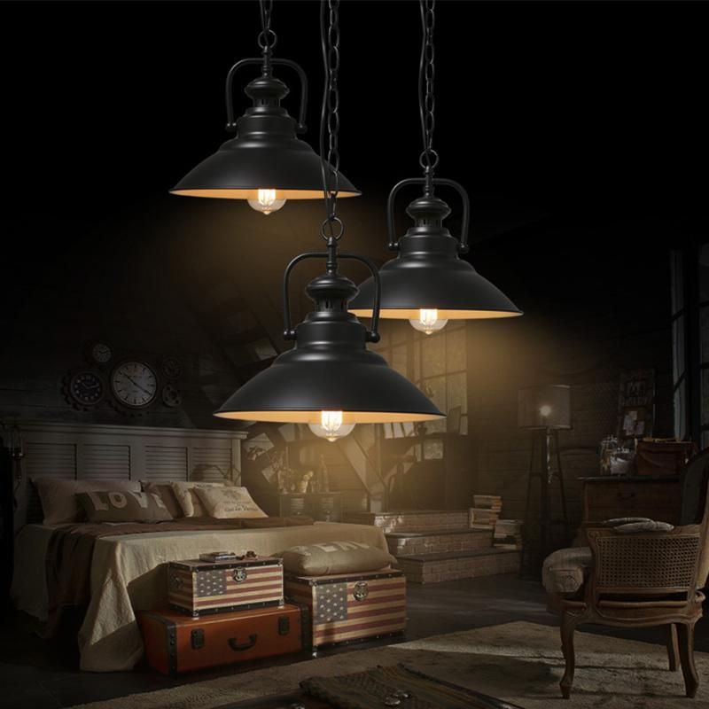 Industrial Retro Metal Pendant Lights Farmhouse Kitchen Dining Room Lighting (WH-VP-02)