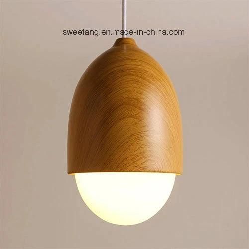 Decoration Simple Pendant Lamp with Wood Color for Coffee Bar
