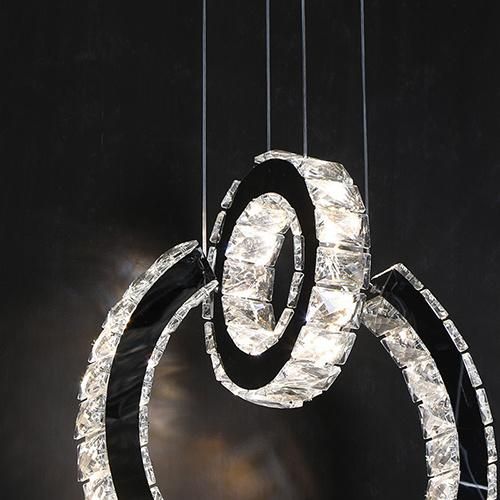 LED Crystal Pendant Light Modern Hanging Lighting for Indoor Decoration