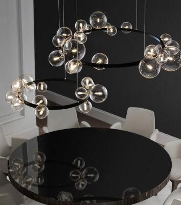 LED 51 Inch 24 Light Glass Ball LED Chandelier Pendant Lamp