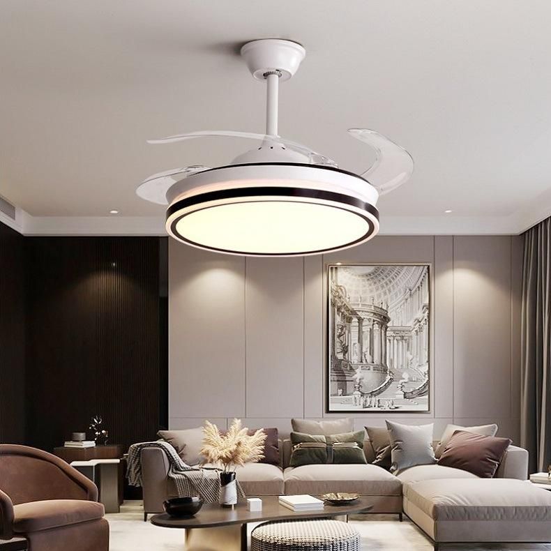 Modern Simple Natural Time Setting RF Remote Control Ceiling Fan with Light Fan Lamp