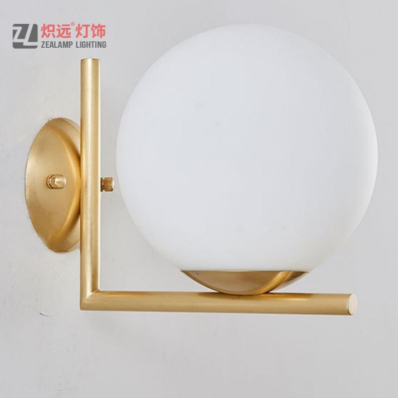 Glass Indoor Light Bedside Wall Lamp for Living Room (ZLB623W)