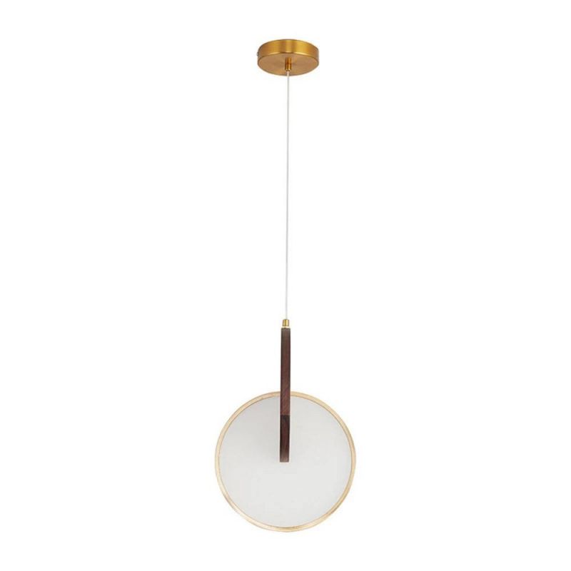 Simple Walnut LED Pendant Lamp Bedroom Bedside Lamps Home Decor Atmosphere Pendant Lights Nordic Modern Restaurant Light Fixture