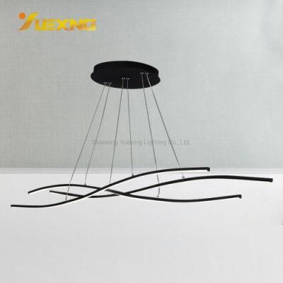 Modern Chandelier Strip Pendant Light Black Hanging Ceiling Lamp Chandelier Pendant Lamp