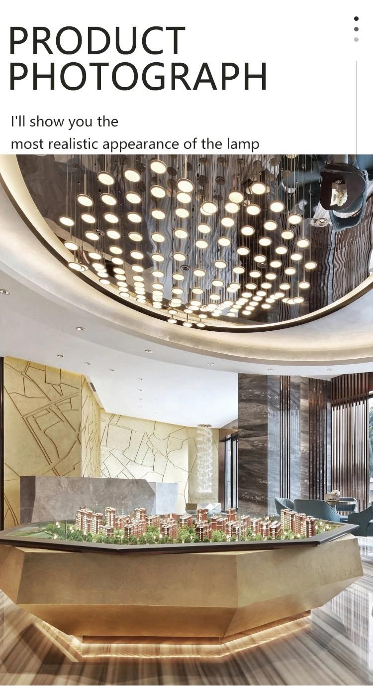 High Brightness Stairway Wedding Commercial Big Luxury LED Chandelier Ceiling Lamp