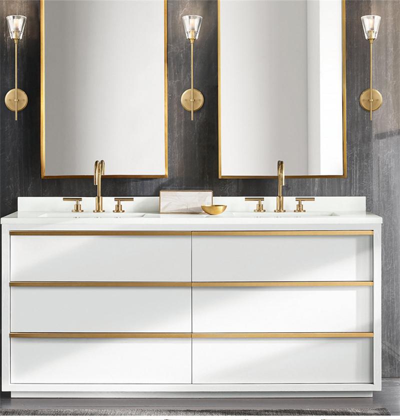 Modern E14 2 Branch Glass Crystal LED Chandelier Wall Light
