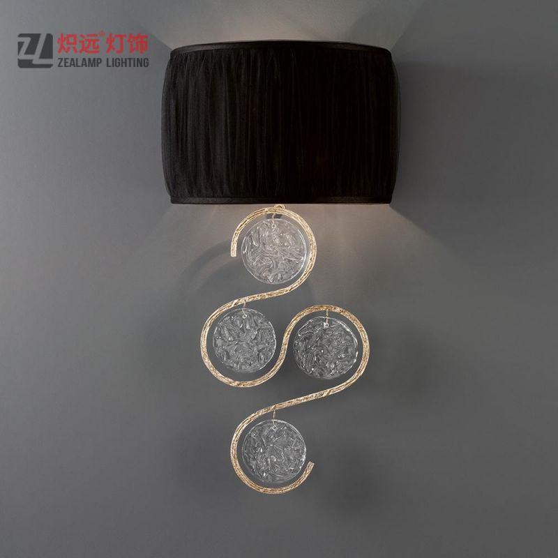 Hot Project Guest Room Decorative Bedside Glass Wall Light