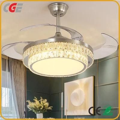 Energy Saving Indoor Lighting LED Ceiling Fan Lamp Modern Decorative Chandelier Ceiling Fan with Light