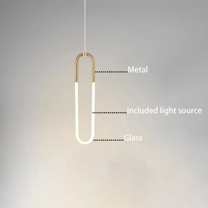 Modern Decoration Bedroom Office Golden LED Hanging Chandelier