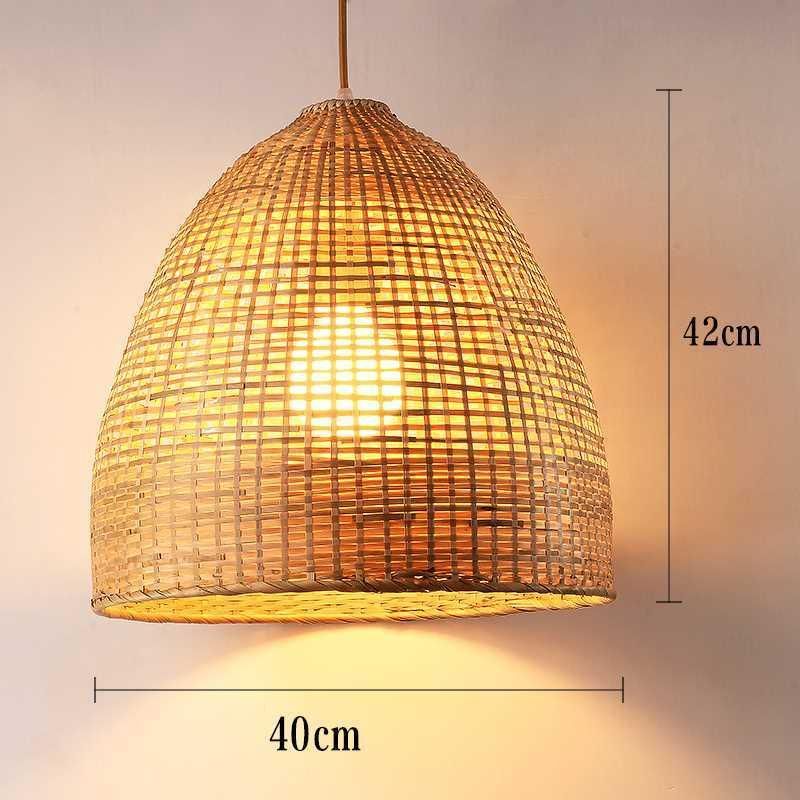 Wicker Basket Pendant Lights Kitchen Dining Room Sitting Room Decor (WH-WP-18)
