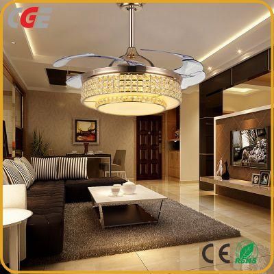 Fan Flying Lighting Invisible Fancy LED Ceiling Fan with Light and Remote AC Fan Ceiling Fan