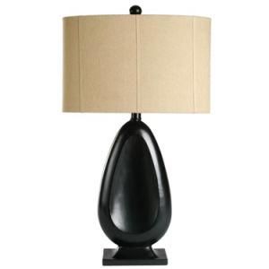 cUL/UL Satin Black Acrylic Table Lamp for Hotel Guest Room