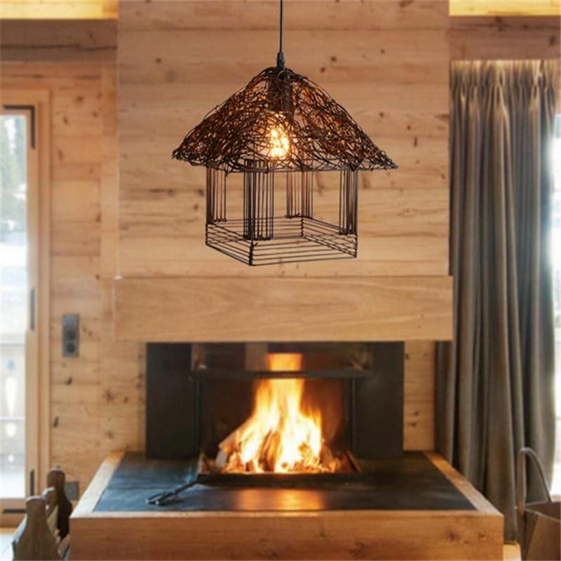 Nordic Style Cage Cane Pendant Lights for Kitchen Dining Room Bedroom Lighting (WH-WP-07)
