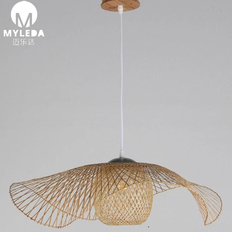 Chinese Style Metal Bamboo Cage Iron Pendant Lamp