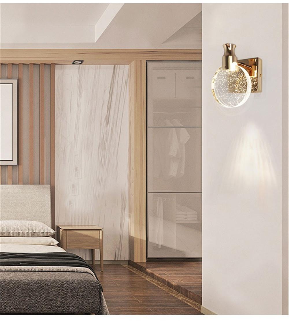 Wall Lamp Light Luxury Bedroom Bedside Crystal Living Room Background Wall Lamp
