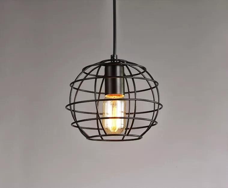 Loft Vintage Industrial Retro Pendant Lamp Edison Light E27 Holder Iron Restaurant Bar Counter Attic Bookstore Cage Lamp