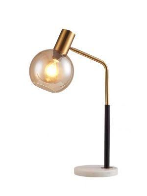 Reading Glass Desk Lamp Amber Glass Table Light Lamp