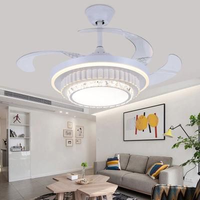 Dafangzhou 72W Lighting China Customized Blades Watt Simple Retractable LED Ceiling Fan Light Hanging Light