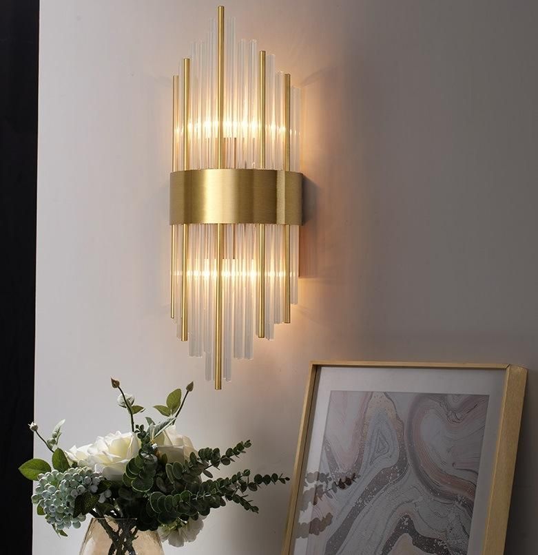 Fashion and Luxury Crystal Wall Lamp with LED E14 Wall Lighting for Sitting Room